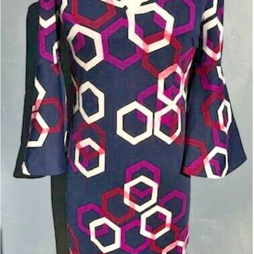 Trina Turk Navy and Pink Dress